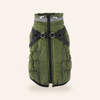 Reflective Fleece-Lined Winter Dog Coat – Green