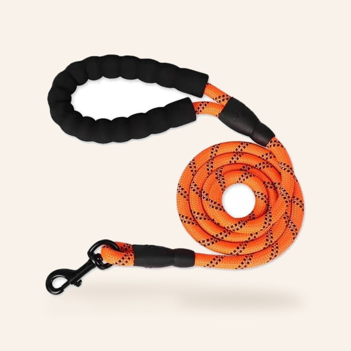 Reflective Rope Dog Leash – Orange