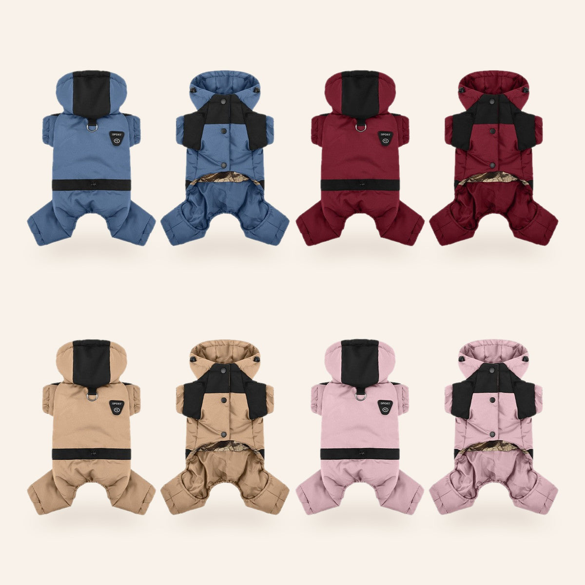 Hooded Dog Snowsuit – overview